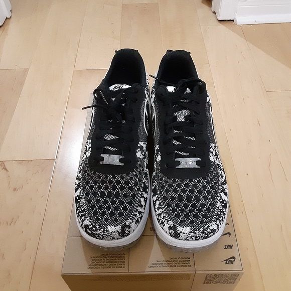 Nike air force 1 flyknit crater size 11 black white oreo men's new - Picture 8 of 10